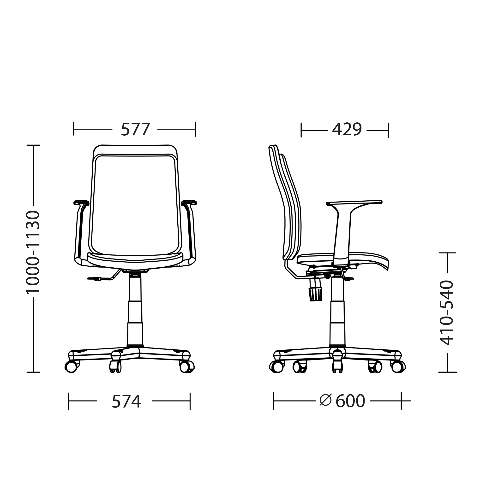 Кресла офисные высота спинки